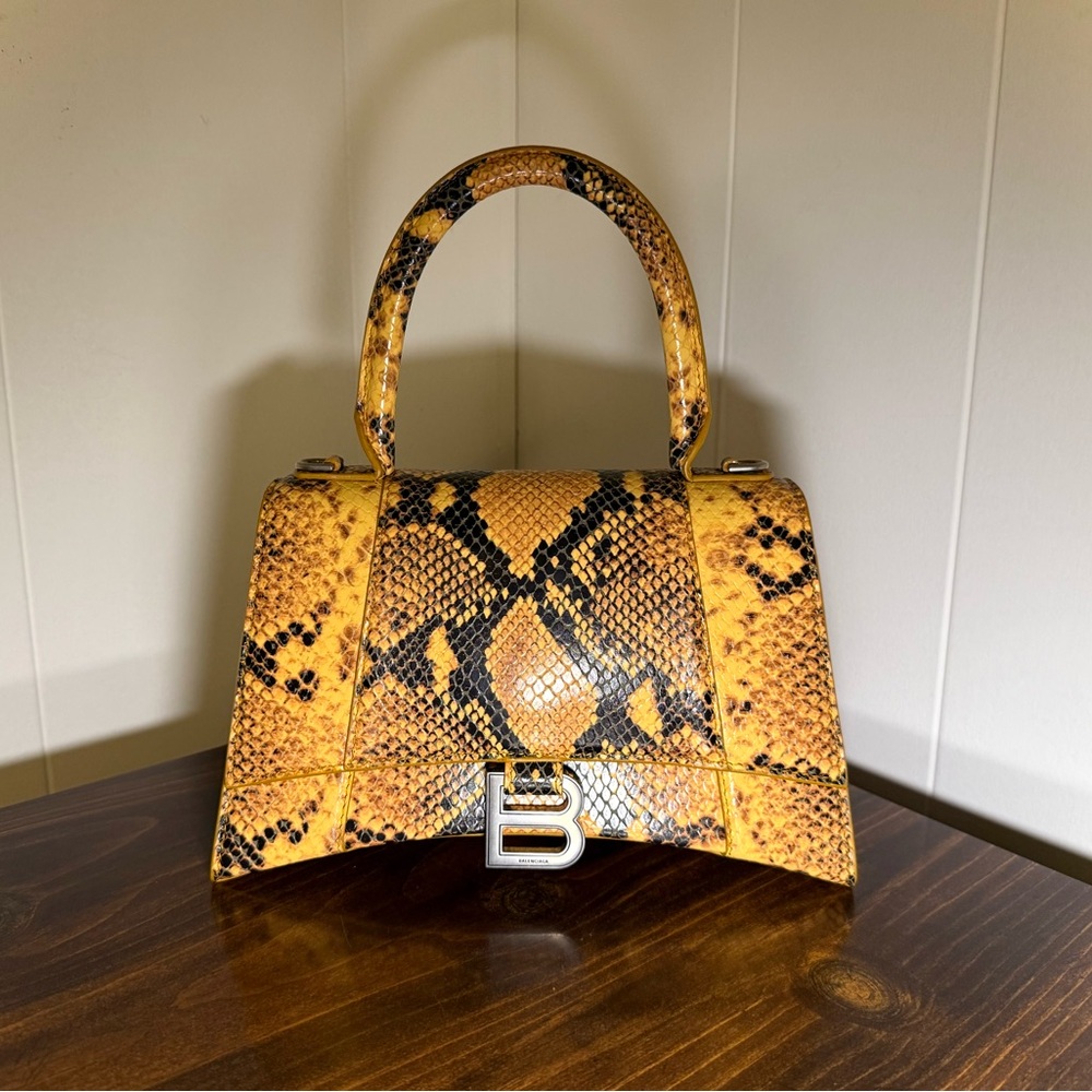 Balenciaga Calfskin Python Effect Small Hourglass… - image 1